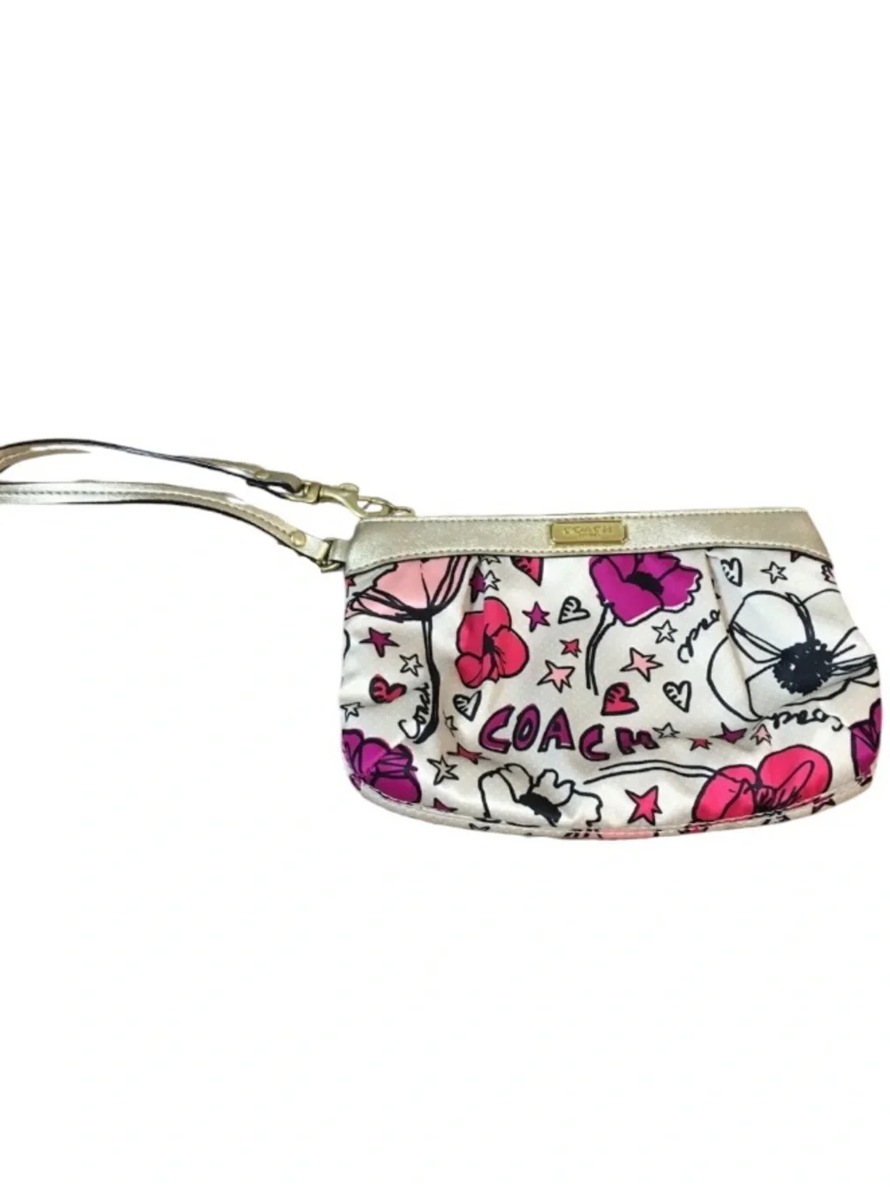 Coach Poppy Kyra Limited Edition Floral Daisy Wristlet